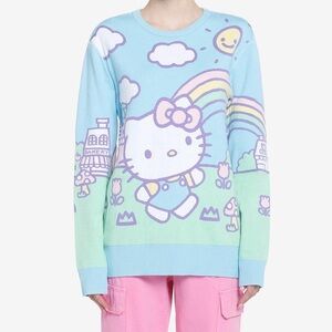 Sanrio Hello Kitty Jumbo Art Pastel‎ Knit Sweater Hot Topic
